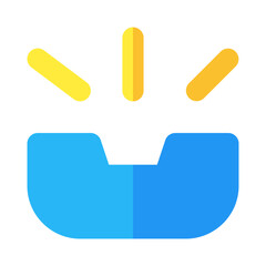 empty inbox icon flat design style