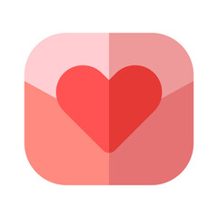 love letter email icon flat design style