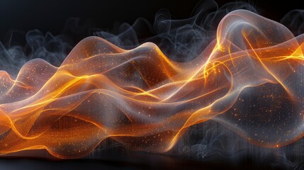 Obraz premium Abstract Wave Representation Of Connections In A Universe, Abstract Background HD For Designer