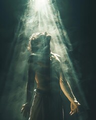 This image showcases a dramatic and artistic expression featuring a theater setting, capturing the essence of performance and creativity. The stage is set for a captivating show, with intricate