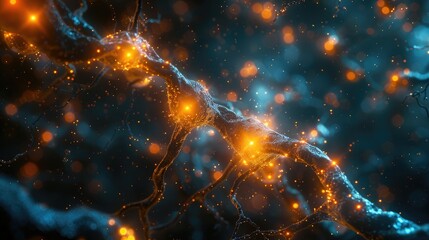 The intricate beauty of neuron connections, visualized through advanced AI technology