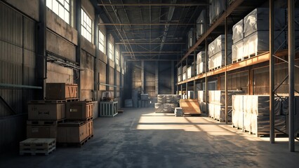 Photo of an Old Warehouse with Natural Lighting