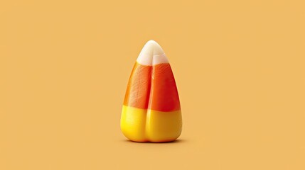 Fototapeta premium Delightful Cartoon Candy Corn on a Yellow Background