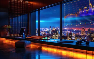 A detailed stock market chart showing a bullish trend with annotations, representing financial growth and success in trading and investing.