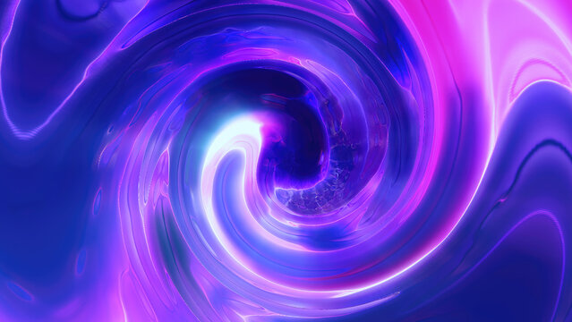 Purple looped background of twisted swirling energy magical glowing light lines abstract background energy futuristic rays