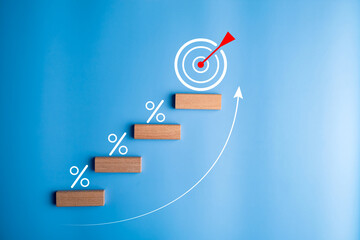Business growth progress or success concept.