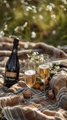 Romantic setting with cocktails