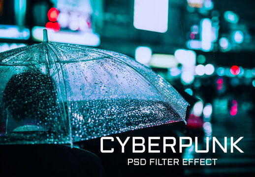 Cyber Punk PSD Filter Effect