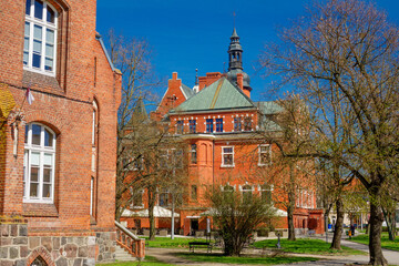 Obraz premium 2023-04-21; historical part of the city ketrzyn. poland,