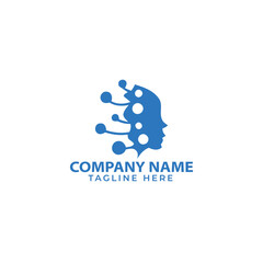 Tech logo with creative concept premium vector
