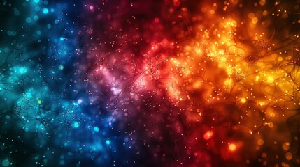 Obraz premium Abstract Art Of Connections In A Digital Universe, Abstract Background HD For Designer