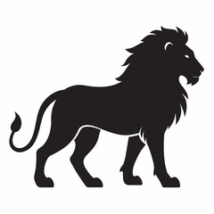 lion silhouette vector illustration art