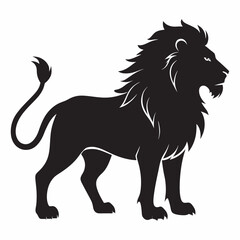 lion silhouette vector illustration art