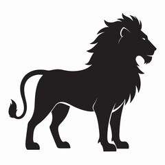 lion silhouette vector illustration art