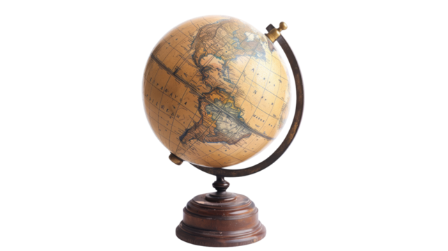 Globe on a transparent background