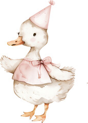 Goose in a festive hat
