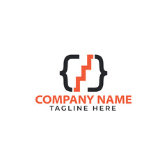 Digital technology logo icon vector
