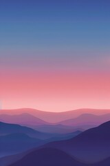 Obraz premium Serene Gradient Landscape with Textural Overlays and Mountainous Silhouettes