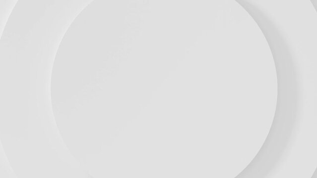 Abstract 3d white background with loop motion circular waves ripples pattern, perfect modern design, branding, and technology concepts, business presentation 3d render