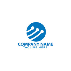 Global technology gear concept business logo
