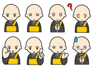 和尚さん　表情セット