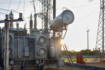 Large Transformer at a substation.