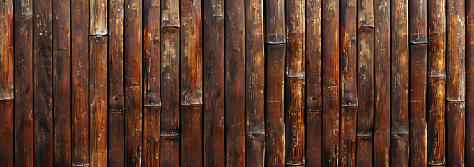 Bamboo wood texture background, top view. Light brown bamboo surface with vertical lines for decoration and design of furniture, tables or floors.


