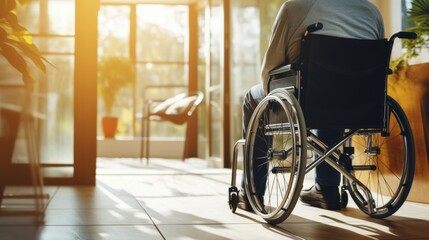 Obraz premium A disabled person working in a professional setting.