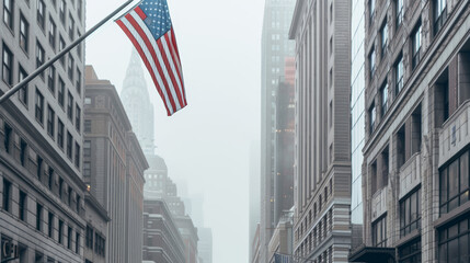 American flag illustration design, for July 4th national day
