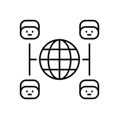 Networking vector icon