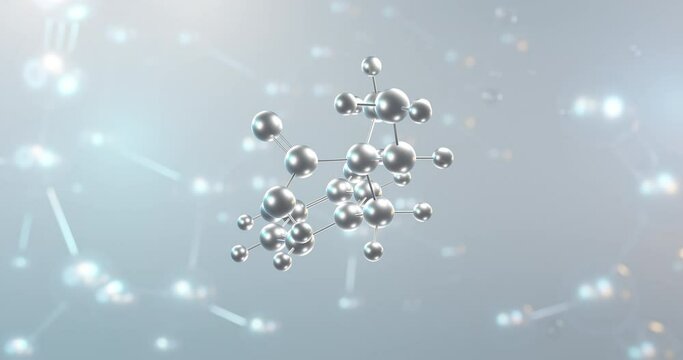 Carbidopa rotating 3d molecule, molecular structure of lodosyn, seamless video