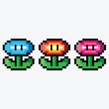 power up flower friend pixel