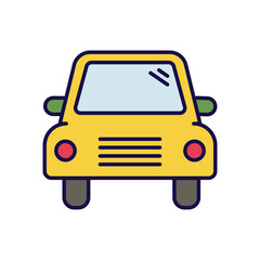 car icon with white background vector stock illustration