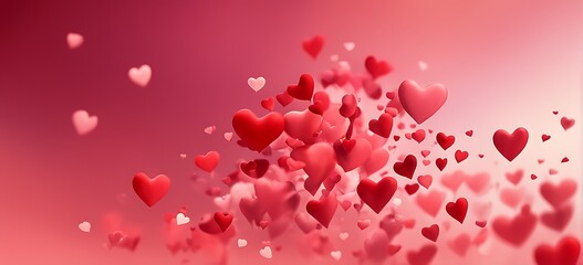 Obraz premium hearts background, valentine background with hearts. 