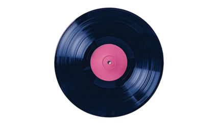 Gramophone record on a transparent background