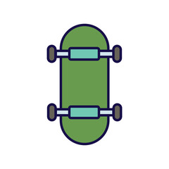 skateboard icon with white background vector stock illustration