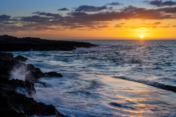 sunrise seascape at Cap de ses Salines on Mallorca's southernmost point