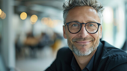 Fototapeta premium Ein Geschäftsmann be der Arbeit