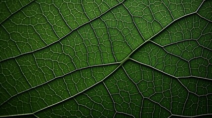 tropical leaf macro shot, revealing the intricate veins and delicate structures that make up the leaf's surface.