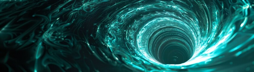 Abstract Image of a Turquoise Water Vortex