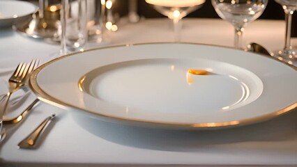 Elegant Dinner Plate With Seared Scallops Generative AI