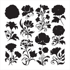 Sleek botanical graphic sketch for a stylish small tattoo flower design - Vector art