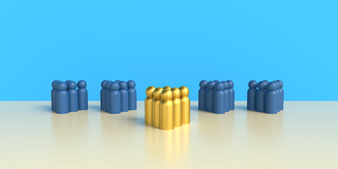 Naklejka premium Group leadership concept stock illustration