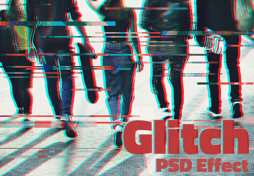 Glitch Design PSD Effect