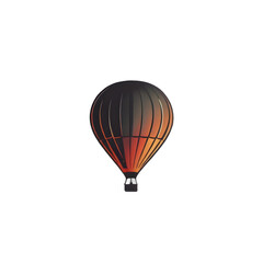 Obraz premium a stylized hot air balloon. The balloon is designed with a gradient color scheme, transitioning from dark at the top to a warm orange and yellow hue towards the bottom
