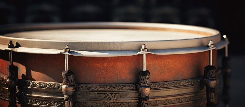 Close up view of a high tom drum with copy space image