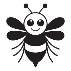 Bee silhouette vector  illustration