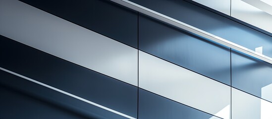 A modern architectural detail featuring abstract lines in a refined fragment of a contemporary office interior or public building with copy space image
