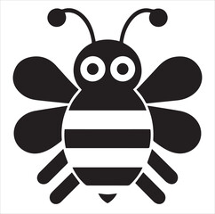 Bee silhouette vector  illustration