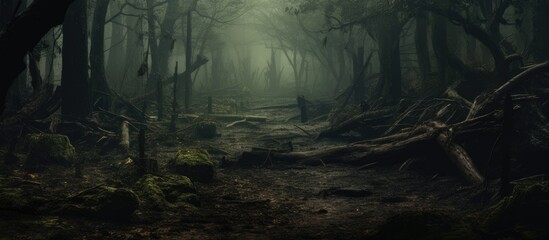 Fototapeta premium Filthy woods with ample copy space image